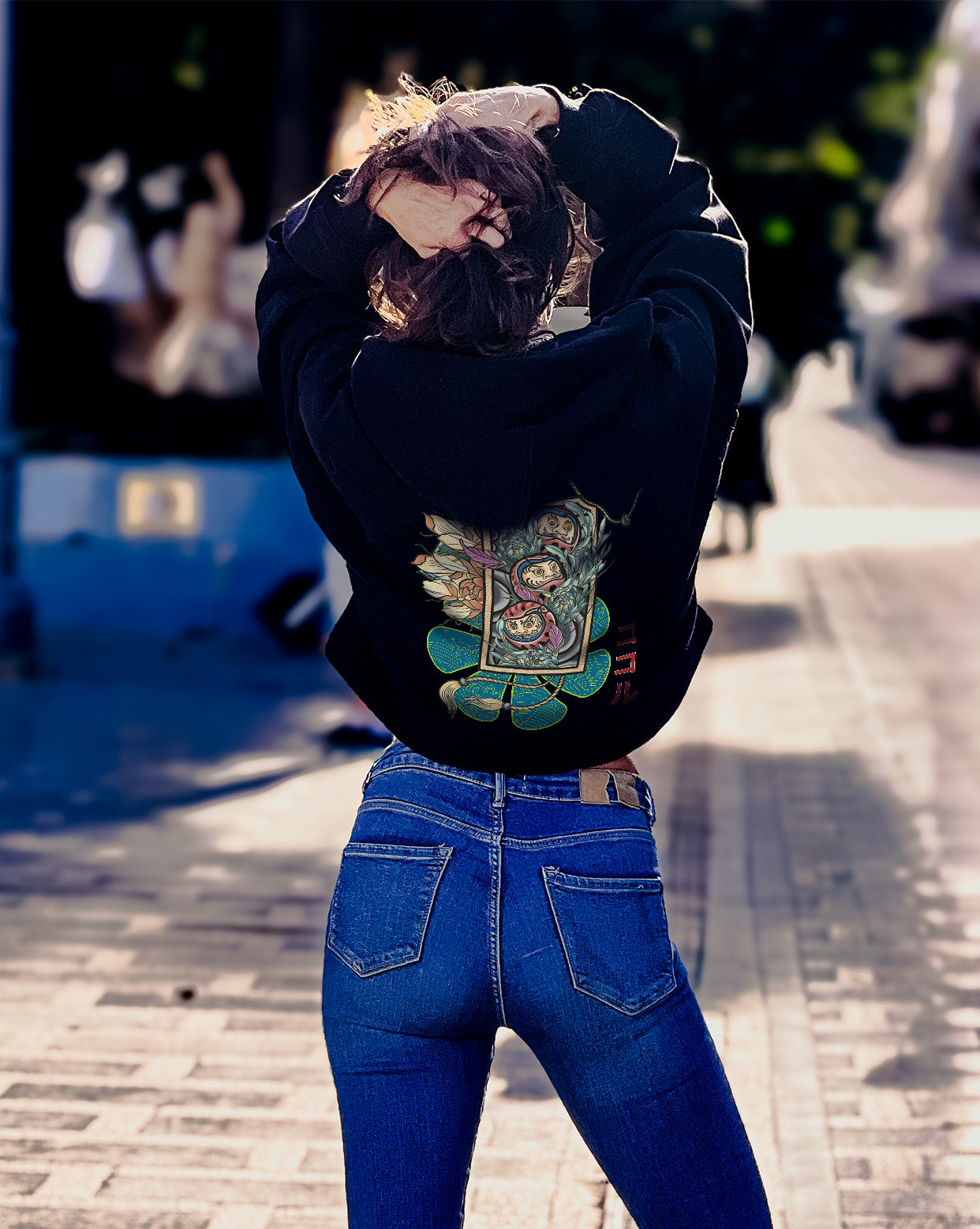 Sudadera Crop Daruma