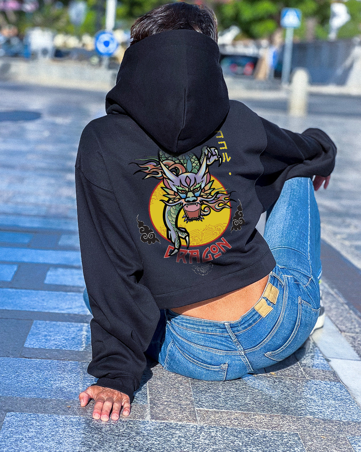 Sudadera Crop Dragon